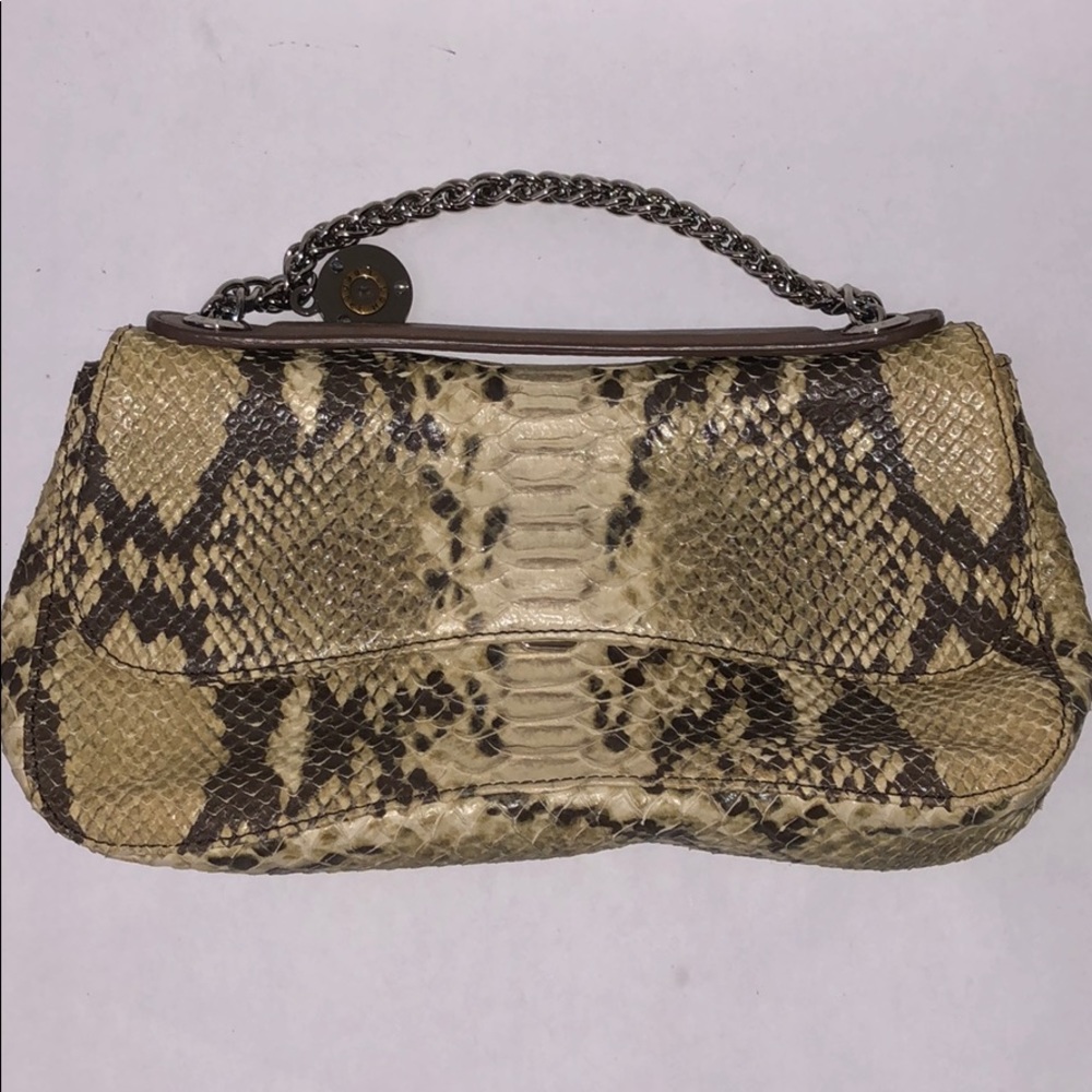 Henri Bendel Women’s Snakeskin Leather Clutch Bag